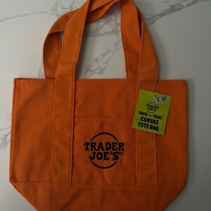 Trader Joes Mini Canvas Tote Bag New with Tags Limited Edition